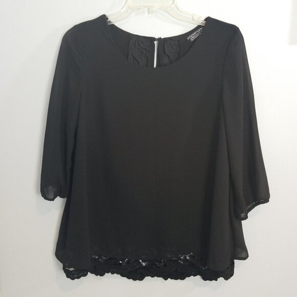 Papermoon | Stitch Fix - Black Crochet Blouse Smal - Picture 1 of 8